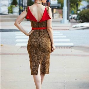 Bettie Page Vixen Leopard Print Dress